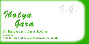 ibolya gara business card